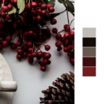 red berries and pinecone color palette