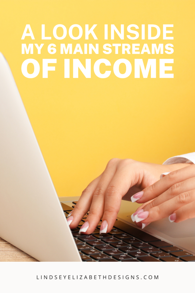 blog graphic about A look inside my 6 main streams of income